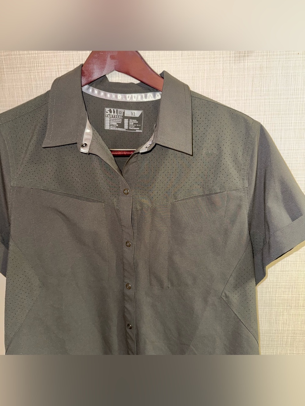5.11 Tactical Short Sleeve Button-Up Shirt in Olive Green